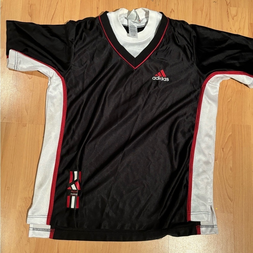 Adidas Black and White Sports Jersey